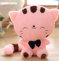 Colorful Cat Plush Toy Pillow for Kids and Babies