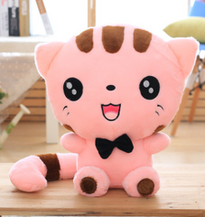 Colorful Cat Plush Toy Pillow for Kids and Babies