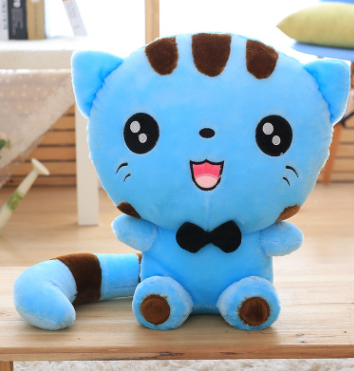 Colorful Cat Plush Toy Pillow for Kids and Babies