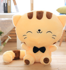 Colorful Cat Plush Toy Pillow for Kids and Babies