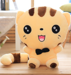 Colorful Cat Plush Toy Pillow for Kids and Babies