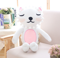 Kawaii Cat & Lion Plush Toy - Decorative Pillow