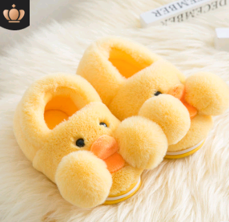 Duck-themed Kids' Cotton Slippers