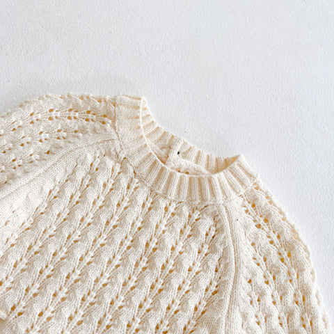 Baby's Knitted Long-Sleeve Dress