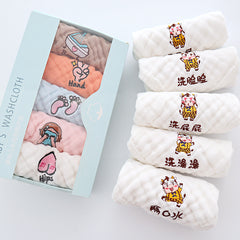 Cartoon Cotton Square Scarf Set