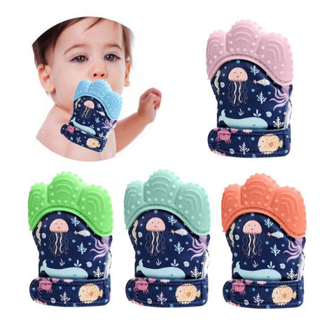 Chewable Teether Gloves for Baby's Comfort