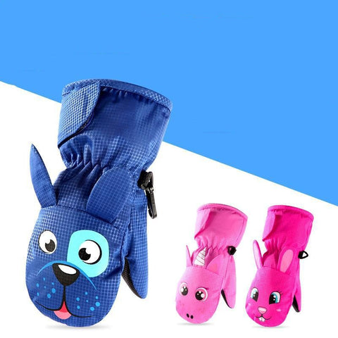 Cozy Fleece-Lined Ski Gloves for Kids