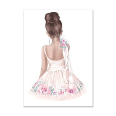 Ballet Dancer Canvas Poster for Nursery