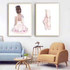 Ballet Dancer Canvas Poster for Nursery