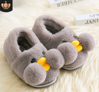 Duck-themed Kids' Cotton Slippers