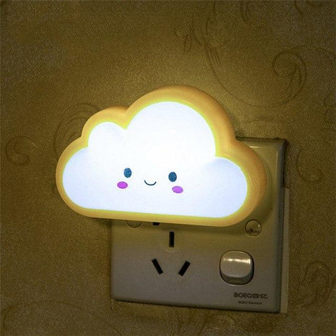 Cute Cloud Face LED Night Light