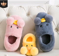 Duck-themed Kids' Cotton Slippers