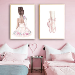 Ballet Dancer Canvas Poster for Nursery