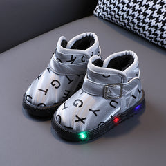 Flashing Fleece Warm Baby Girl Shoes