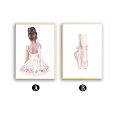 Ballet Dancer Canvas Poster for Nursery