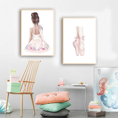 Ballet Dancer Canvas Poster for Nursery